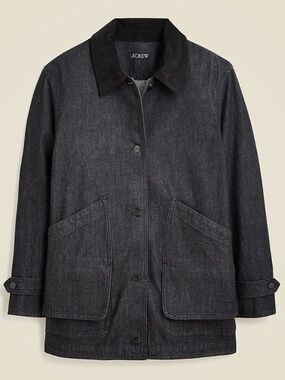 J Crew Denim Barn Jacket Washed Black S